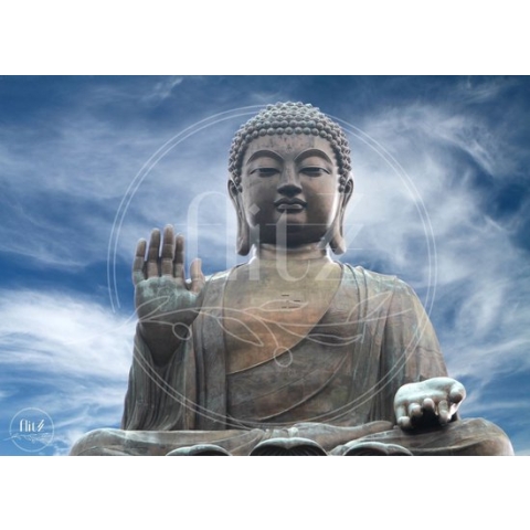 100% Nederlandse Productie! │ Diamond Painting │ Grote Boeddha │ Formaat 70 x 50 cm │ Diamond Painting Pakket Volwassen │ Volledige bedekking │ Vierkant │ Full │ Flitzz Diamond Painting