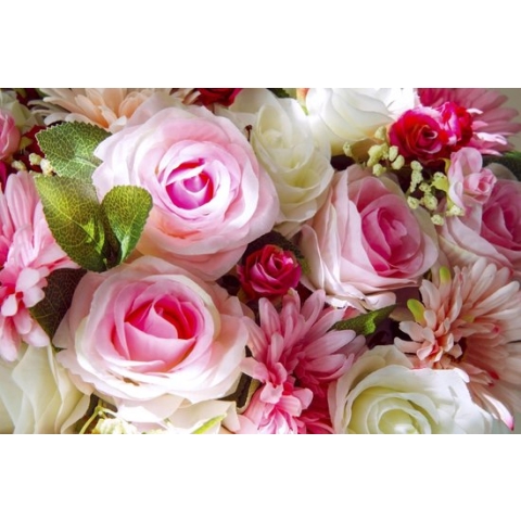 100% Nederlandse Productie! │ Diamond Painting │ Bouquet Bloemen Rozen │ Formaat 60 x 40 cm │ Diamond Painting Pakket Volwassenen │ Volledige bedekking │ Vierkant │ Full │ Flitzz Diamond Painting