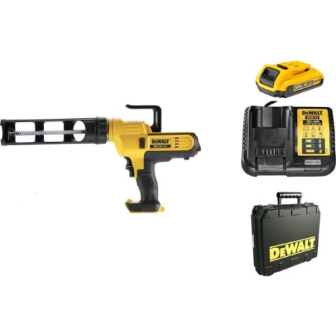 DeWalt DCE560D1 18V Li-Ion Accu lijm- en kitspuit set (1x 2.0Ah accu) incl. kokerhouder in koffer