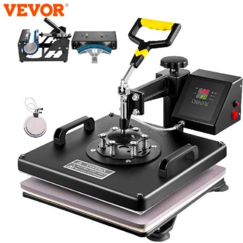 Vevor Transferpers - Hittepers - Heat press machine - 5 in 1 Professionele Heat Press - Snijplotter - Digitaal LCD Display