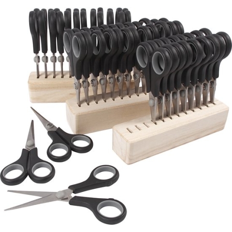 Kinderschaar, L: 14 cm, rechts- & linkshandig, zwart, 1 set