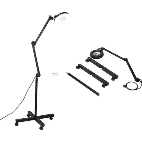 Vergrootlamp - Loeplamp - Vergrootglas - 5 stuks LED - Op Voet - Verstelbaar