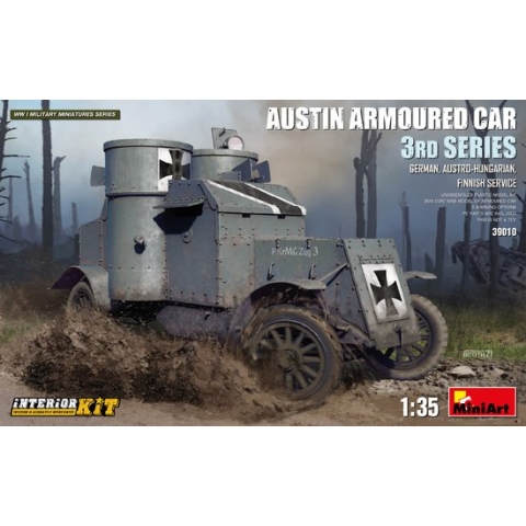1:35 MiniArt 39010 Austin Armoured Car 3rd Series with Interior Kit Plastic Modelbouwpakket