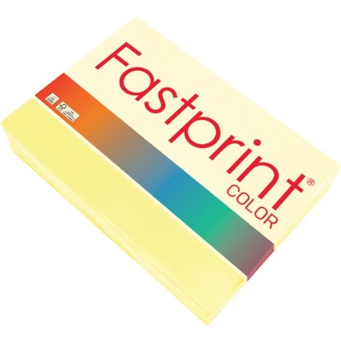 Kopieerpapier Fastprint A4 120gr geel 250vel - 5 stuks