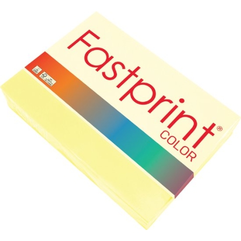 Kopieerpapier Fastprint A4 80gr kanariegeel 500vel - 5 stuks