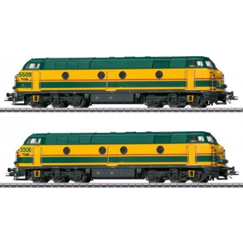 Märklin 037602 H0 diesellocomotief serie 55 met dubbele tractie van de NMBS/SNCB