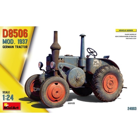 1:24 MiniArt 24003 D8506 MOD. 1937 - German Tractor Plastic Modelbouwpakket