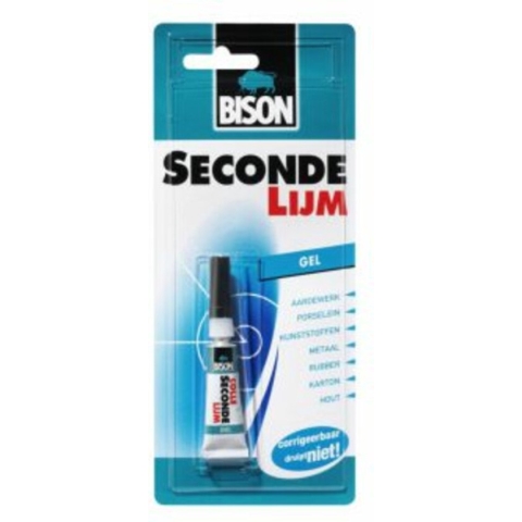 Bison Seconde Lijm Gel - 12 x 3 gram - Voordeelverpakking