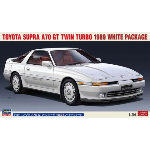 1:24 Hasegawa 20504 Toyota Supra A70GT Twin Turbo 1989 White Pack Plastic Modelbouwpakket