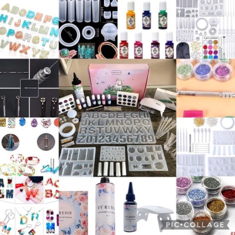 Meest complete Uv Resin Epoxy hars  sieraden set / kit 170-delig incl UV lamp & 6 kleuren inkt + veel meer accesoires
