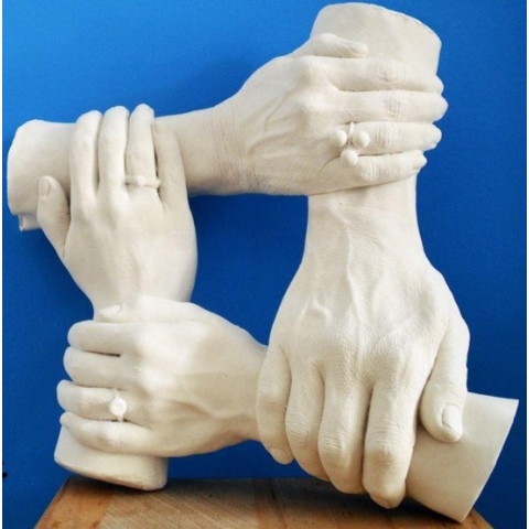 Bodycasting Set - Handenkrans - Handenkrans 4 handen