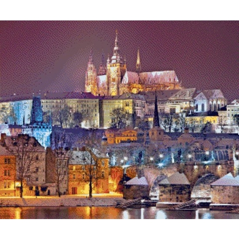 MyHobby Borduurpakket – Praag Tsjechië 60×50 cm - Aida stof 5,5 kruisjes/cm (14 count)