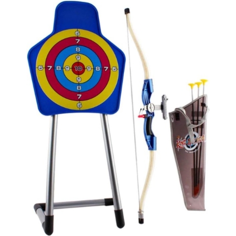 Pijl en Boog set Kinderen - Junior Boogschieten - Kinderboogschiet - Schietschijf met 3 pijlen en houder - Zuignap pijlen speelgoed