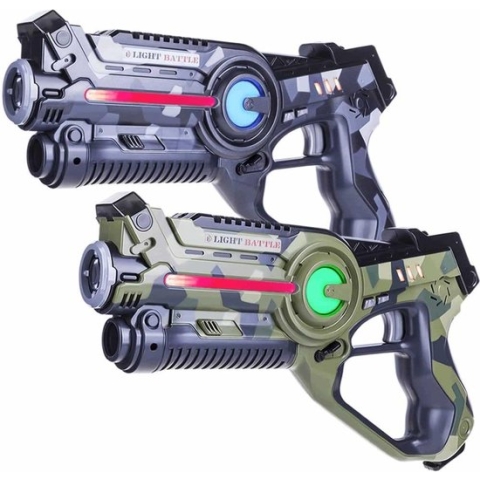 Light Battle Active Camo Lasergame Laserguns - Groen/Grijs - 2 Laser game pistolen set