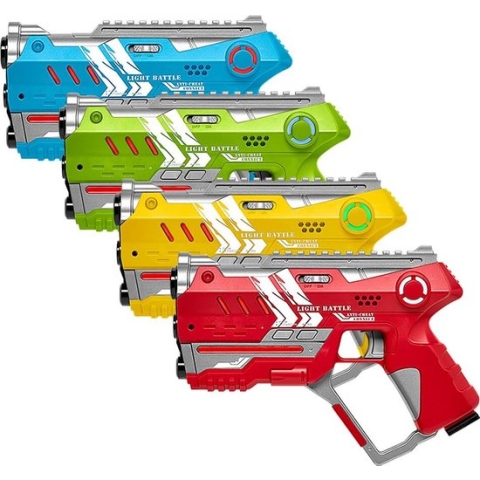 Light Battle Connect Lasergame set - Rood/Blauw/Geel/Groen - 4 Laserguns met Anti-Cheat functie voor 4 spelers