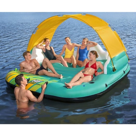 Bestway Sunny Lounge - opblaas eiland - 291x265x83 cm - tot 450 kg