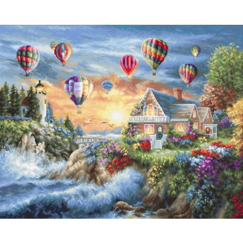 Luca-S Balloons over Sunset Cove borduren (pakket) B614