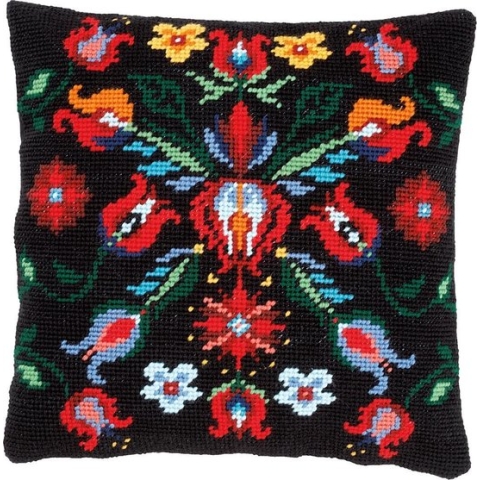 Vervaco Penelope Folklore Kruissteekkussen pakket La Maison Victor PN-0168334