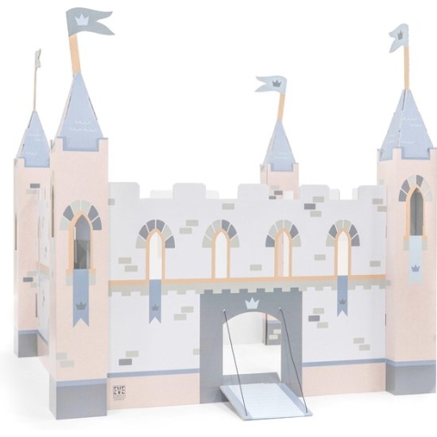 Speelkasteel Karton - Kasteel Speelgoed - Voor Jongens En Meisjes - Ridders Speelgoed - Duurzaam Karton - Blauw