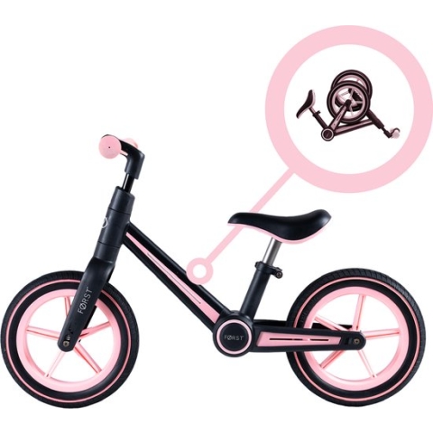 Først opvouwbare loopfiets pink