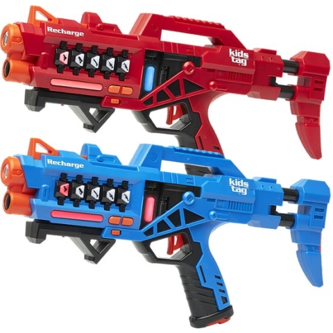 KidsTag Recharge lasergame set - 2 oplaadbare lasergeweren P1 - Lasergamen vanaf 6 jaar - Laserguns heroplaadbaar - Geen batterijen nodig