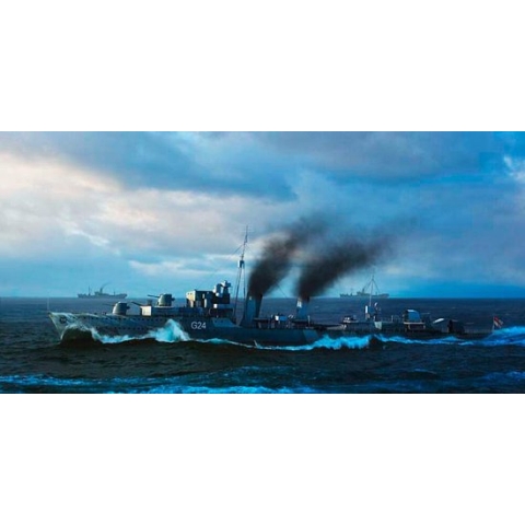 The 1:350 Model Kit of a Huron Battleship Destroyer of 1944.
Plastic Kit
Glue not included.
The manufacturer of the kit is Trumpeter.This kit is only online available.