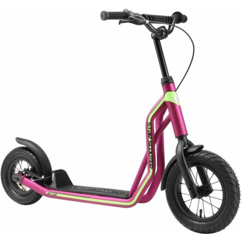 STAR SCOOTER autoped, 12 inch + 10 inch, donkerroze