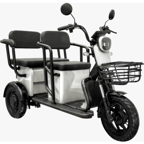 Elektrische driewieler 2 stoelen,kleur Rood of Wit 25 km/u, Bereik tot 40km aan Snelheid van 25km/u Volta APM5