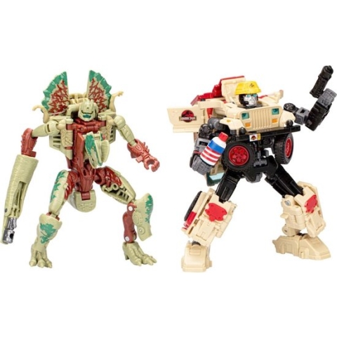 Transformers x Jurassic Park Action Figure 2-Pack Dilophocon & Autobot JP12