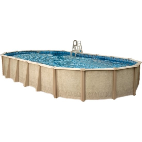 Interline Century Opbouw/Inbouw Zwembad Ovaal 975x490x132 cm