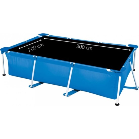 Comfortpool Pro - Solarzeil/Afdekzeil Rechthoekig Zwembad - Geschikt voor zwembaden van 300 x 200 cm - Zwart - Geschikt als Intex afdekzeil of Bestway afdekzeil