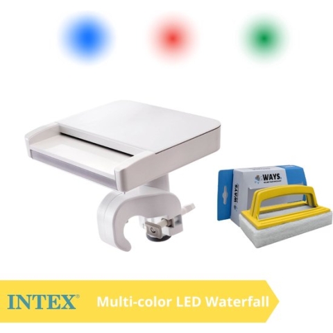Intex - Multicolor LED waterval & WAYS scrubborstel