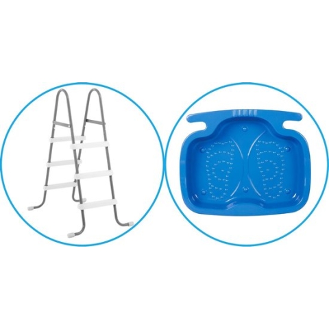 Zwembad Accessoirepakket 2-delig - Zwembadtrap & Voetenbad
