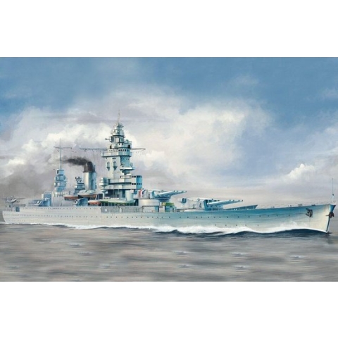 The 1:350 Model Kit of a French Navy Strasbourg Battleship.

Plastic Kit 
Glue not included
Dimension 623 * 91 mm
650 Plastic parts
The manufacturer of the kit is Hobby.This kit is only online available.