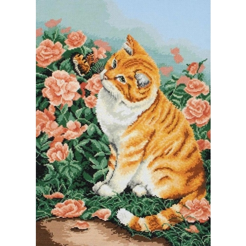 borduurpakket APC952 poes met vlinder