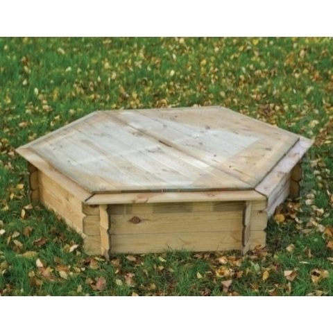 Zandbak - Zeshoek met deksel - 160 cm