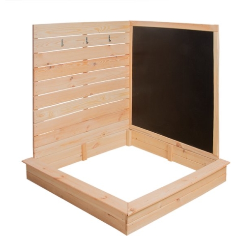 Esschert Design - Hoekzandbak met schoolbord en kapstok