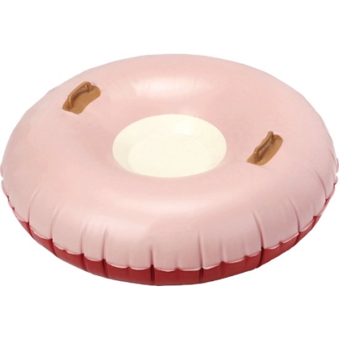 Petites Pommes Alpine Winter Float Ø120cm - Opblaasbare ronde slee - Geschikt vanaf 8 jaar - French Rose/Ruby Red/Creme