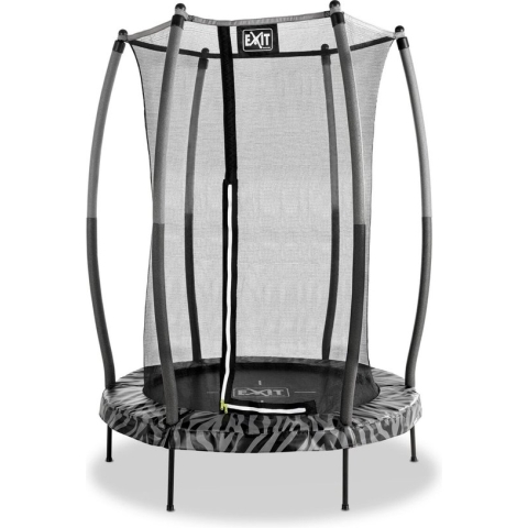 EXIT Tiggy junior trampoline met veiligheidsnet ø140cm - zwart/grijs
