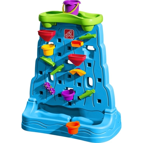 Step2 Waterfall Discovery Wall - Waterval Muur Blauw - Dubbbelzijdig - Watertafel Incl. 13 accessoires
