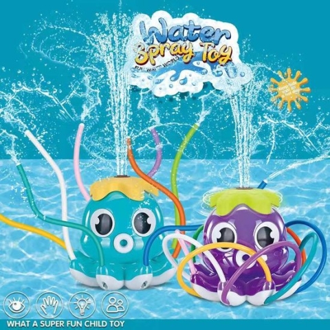Octopus Waterfeest - Water sproeiende octopus - Sproeier - Speelgoed - Water - Pret - Blauw