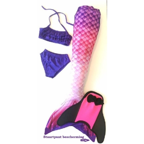 Zeemeermin staart set| Mermaid staart, Bikiniset en Monovin | Sweetheart maat 120 | Nieuw model 2024!