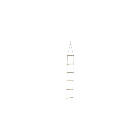Touwladder met 6 sporten van 2 m - Leuk Klimspeelgoed voor Binnen en Buiten - Eenvoudige Montage - Belastbaar tot ca. 75 kg