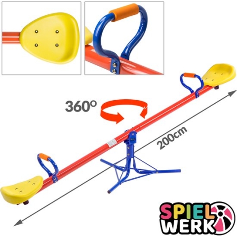 Spielwerk Wip – met Schokdemper & Gevoerde Handgrepen - 360° Draaibaar