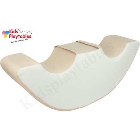 Soft Play Foam Schommelwip Duo wit-beige | rocker | wipwap | foamblokken | bouwblokken | Soft play speelgoed | schuimblokken