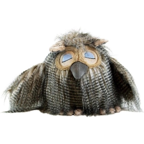 knuffel langhaar uil 33cm