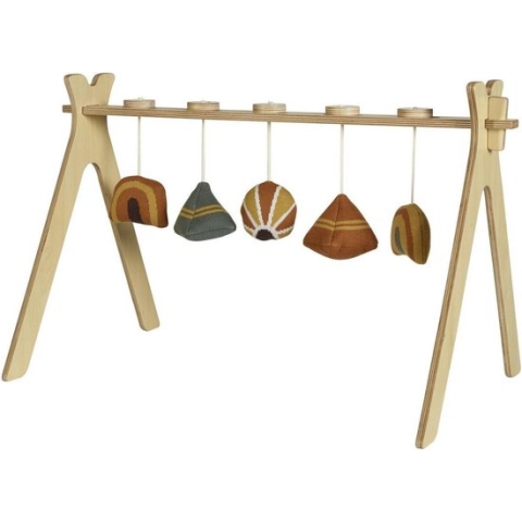 Tipi - Activity Arch + 5 Knitted Toy - Terra