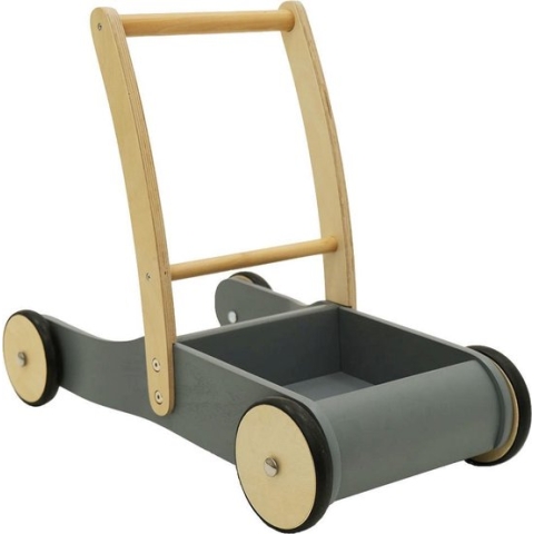 Bandits & Angels loopwagen Little Walker grijs - hout - 1 jaar - jongens en meisjes