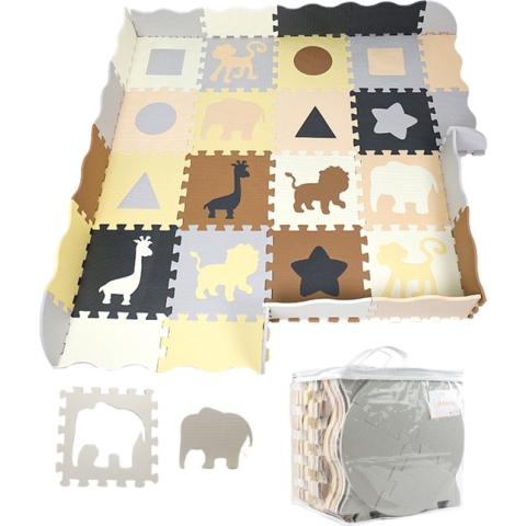 VitaVi Speelmat Foam Baby - Speelkleed XXl - Incl. Opbergtas - Puzzelmat - Vloerpuzzel Opvouwbaar - Eva Foam - Puzzel Mat