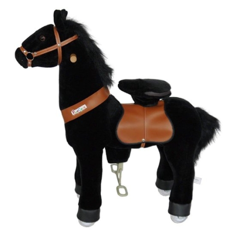 PonyCycle Zwart met zwarte manen, Klein - N3183
